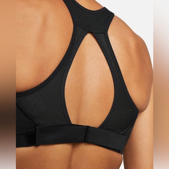 Nike Swoosh FLY Non-Padded Sports Bra DQ5033-010 Black Size XXL Cup Size A-B - Picture 3 of 15